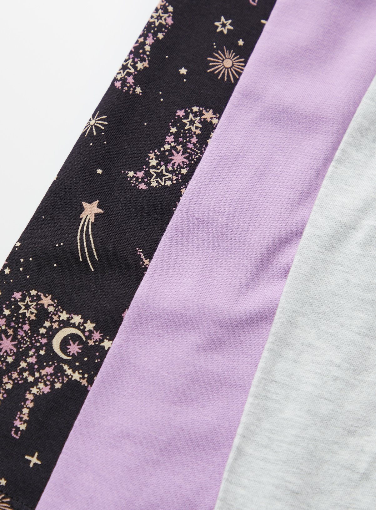 Pink, Grey & Black Lunar T-Shirts 3 Pack 10 years - Image 2 thumbnail